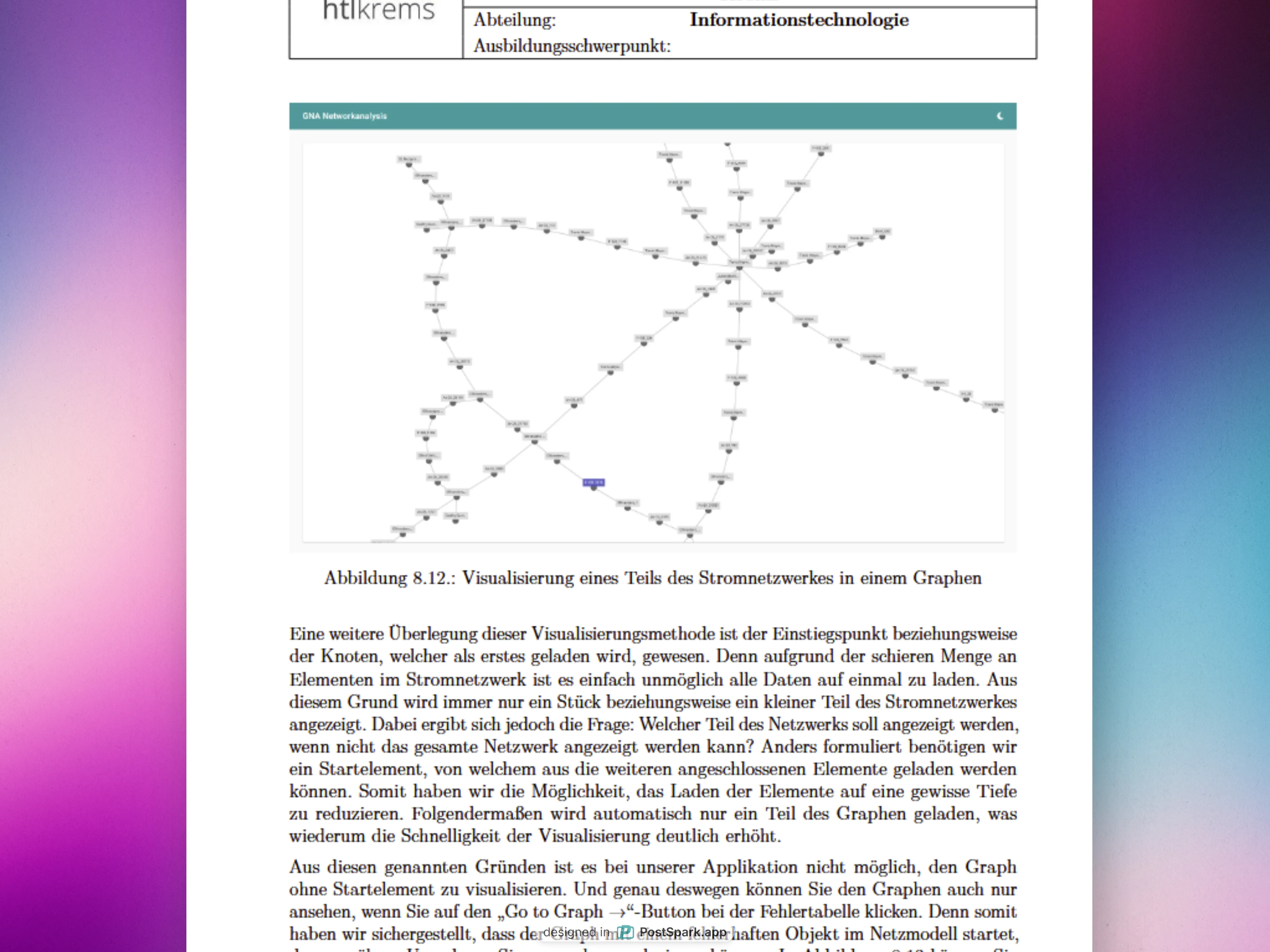Page view of a graph of th powergrid